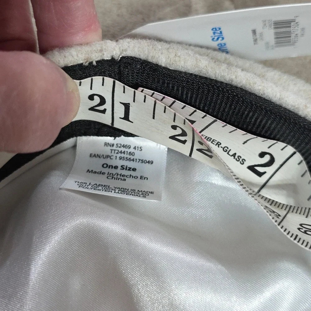 NWT Time And Tru Women's Cabbie/Newsboy Hat‎ Oatmeal Recycled Polyester Felt